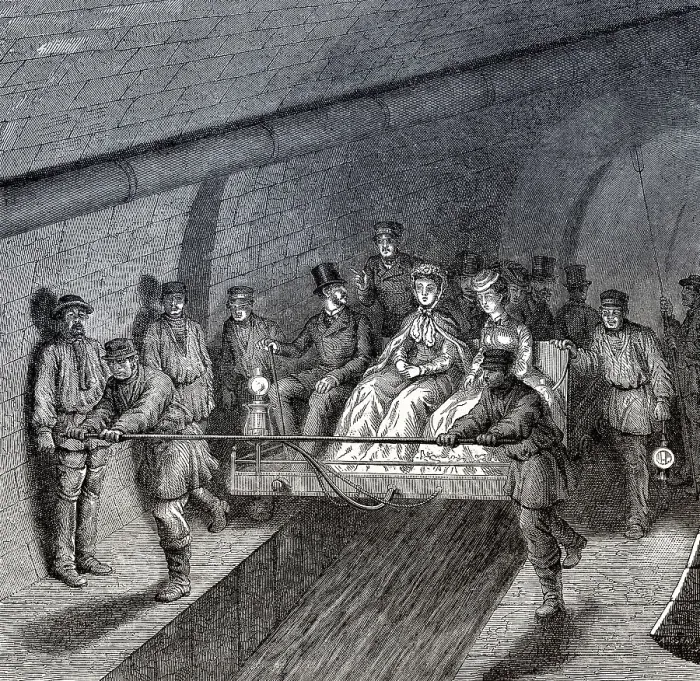 Framed Print : Visitors at the Paris Sewer Museum