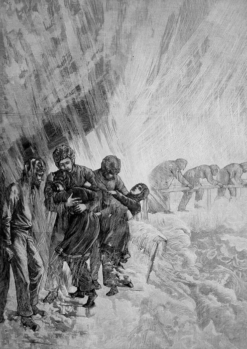 Framed Print : Visitors walk under Niagara Falls waterfalls and get wet Framed Print : Visitors walk under Niagara Falls waterfalls and get wet