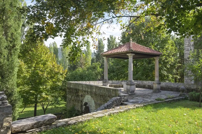 Framed Print : Visovac monastery island, garden of the monastery Framed Print : Visovac monastery island, garden of the monastery