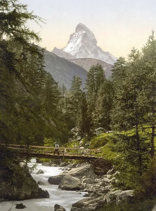 Framed Print : The Vispbach with Matterhorn, Switzerland