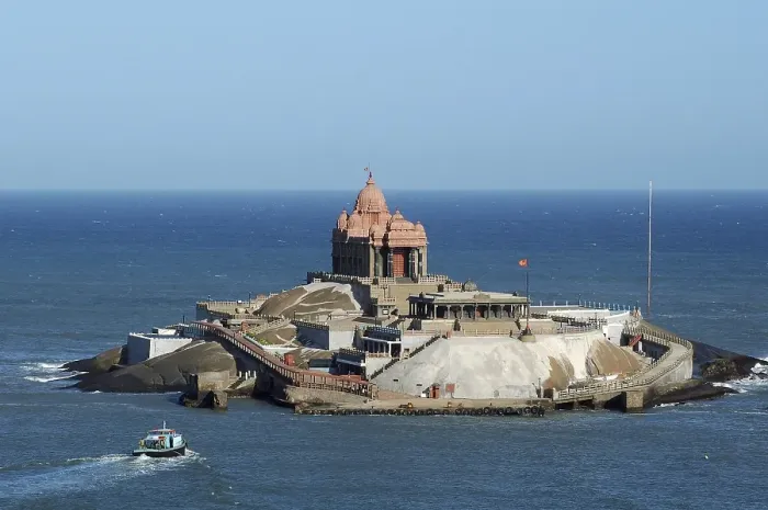 Framed Print : Vivekananda Rock Memorial built in 1970, Kanyakumari, India, Asia