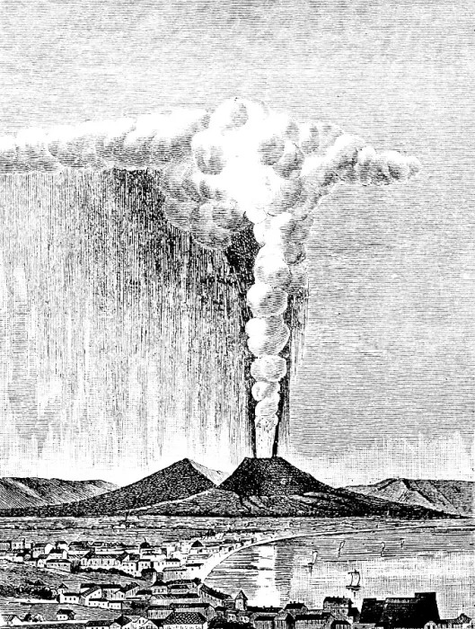 Framed Print : Volcanic eruption of Vesuvius in 1822
