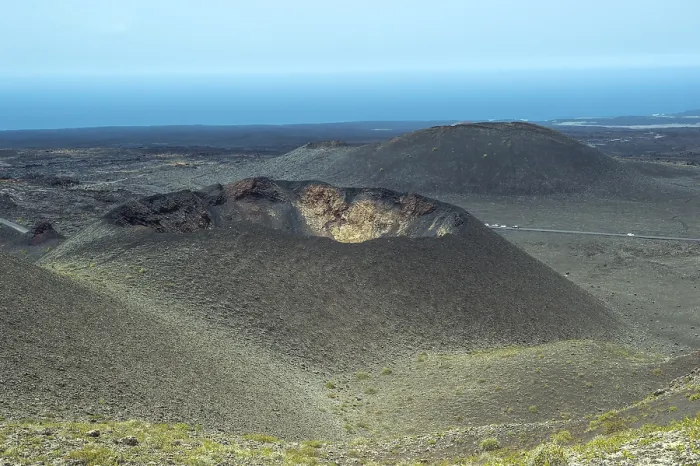 Framed Print : Volcanic landscape in the Timanfaya National Park