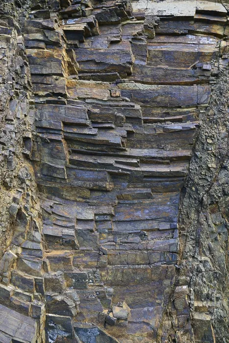 Framed Print : Volcanic layers of basaltic rock Framed Print : Volcanic layers of basaltic rock