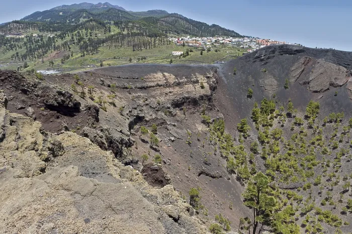 Framed Print : Volcano Crater Fuencaliente La Palma Spain