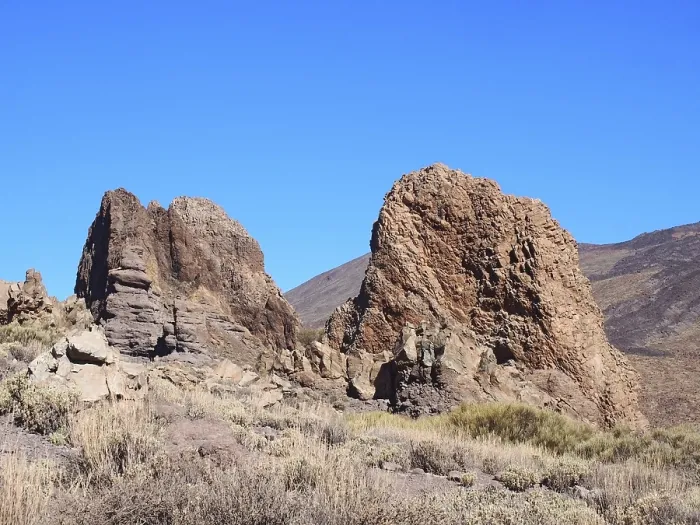 Framed Print : Volcano and rock formations in teide national park in tenerife