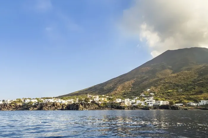 Framed Print : Volcano Stromboli Archipelago Eolie Sicily Italy