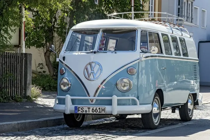 Framed Print : Volkswagen type 2 Transporter, VW Bus T1