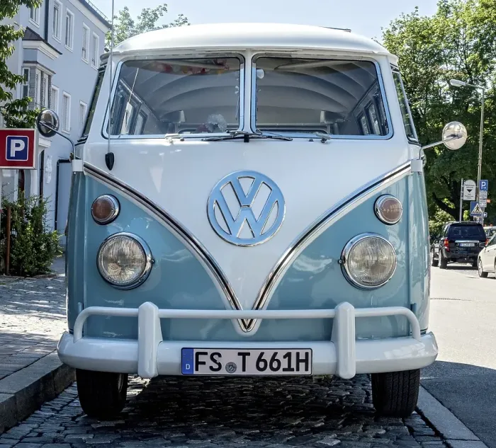 Framed Print : Volkswagen type 2 Transporter, VW Bus T1