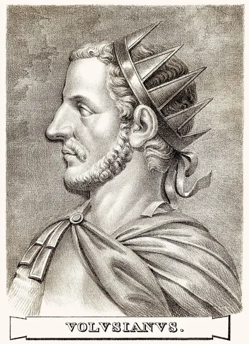 Framed Print : Volusianus, roemischer Kaiser von 251 bis 253