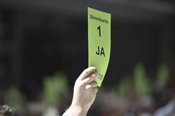 Framed Print : Voting card, ballot paper, YES