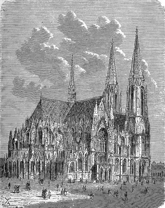 Framed Print : The Votivkirche in Vienna in 1890, Austria, Europe
