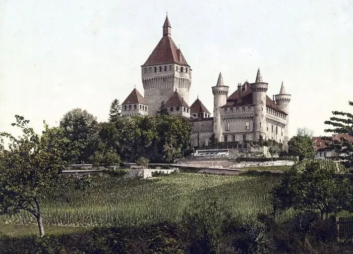 Framed Print : Vufflens Castle, Chateau de Vufflens Framed Print : Vufflens Castle, Chateau de Vufflens