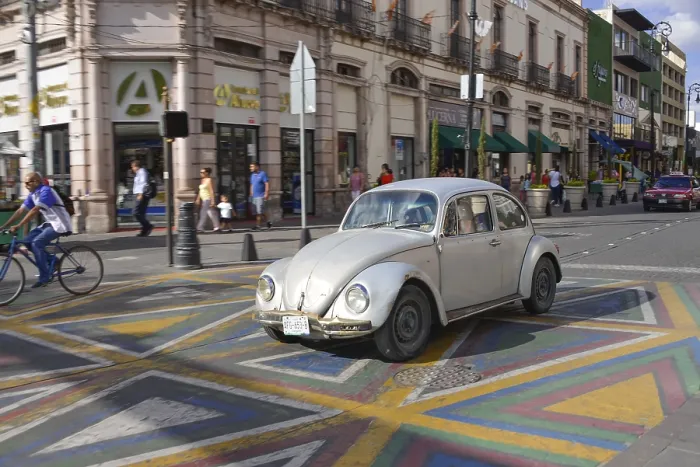 Framed Print : VW Beetle, Old Town, Aguascalientes