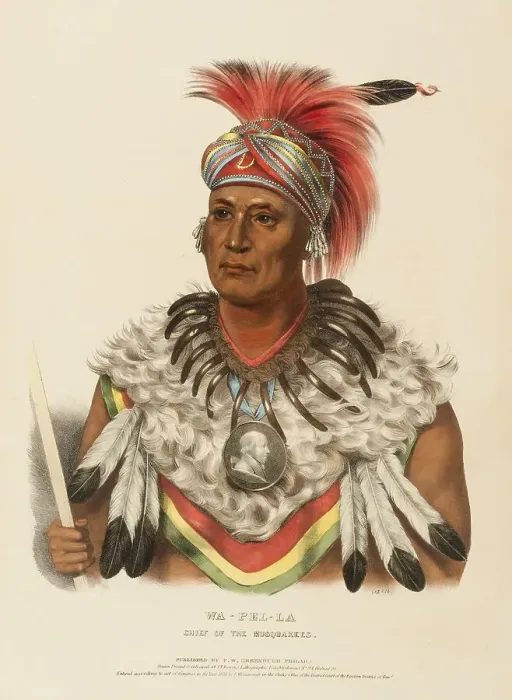 Framed Print : Wa-Pel-La. Chief Of The Musquakees (1838)