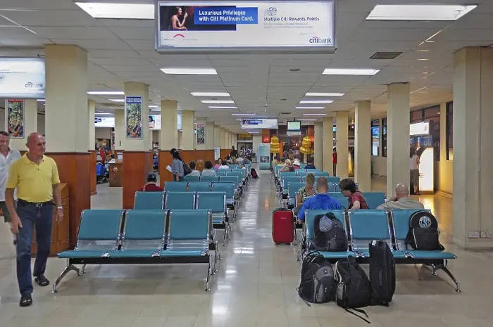 Framed Print : Waiting room with passengers, airport, Denpasar, Bali, Indonesia, Asia Framed Print : Waiting room with passengers, airport, Denpasar, Bali, Indonesia, Asia