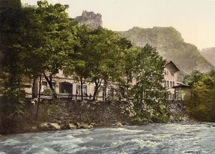 Framed Print : Waldkater Hotel, Thale, Bodetao Framed Print : Waldkater Hotel, Thale, Bodetao