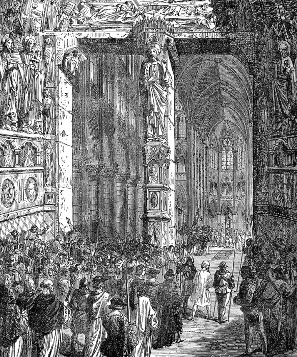 Framed Print : Walk to Canossa, Henry IV, 1050 Framed Print : Walk to Canossa, Henry IV, 1050
