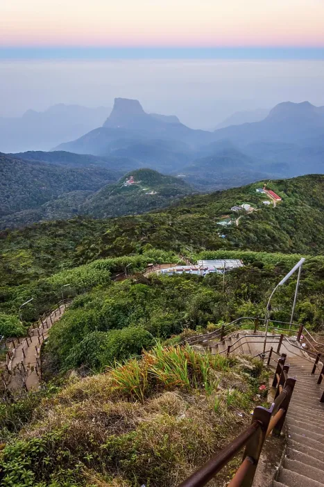 Framed Print : Walking path from Adams peak at sunrise, Sri Lanka