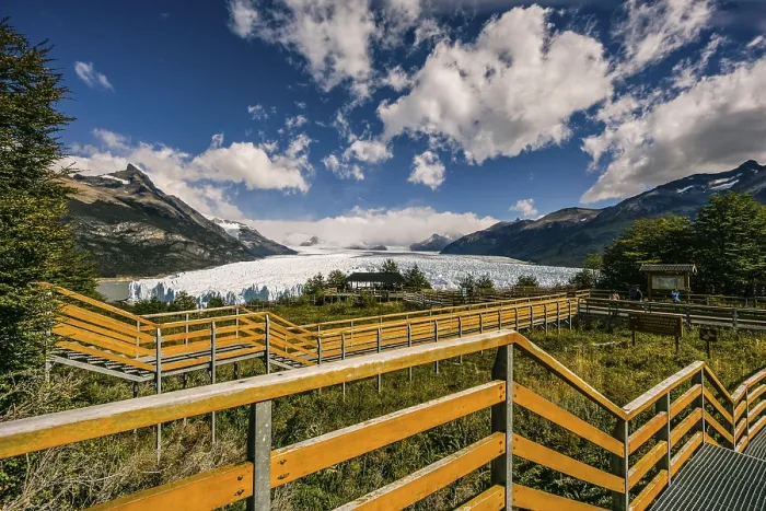 Framed Print : Walkways to observe the glacier Framed Print : Walkways to observe the glacier