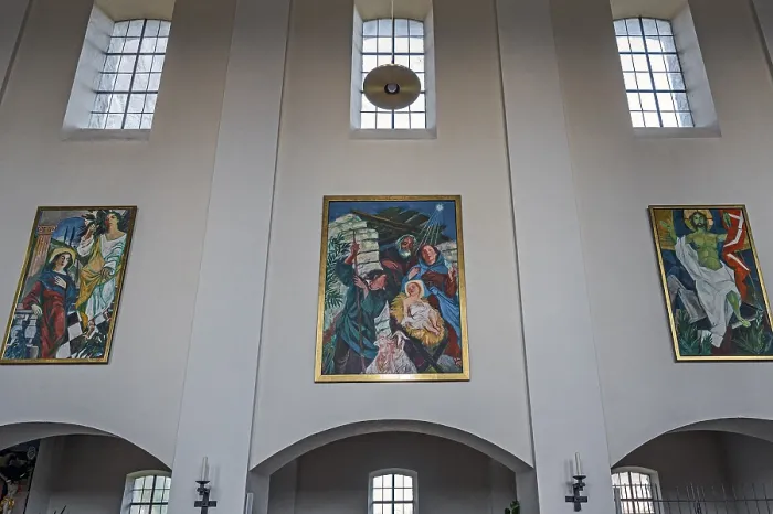 Framed Print : Side wall with Christian images Framed Print : Side wall with Christian images
