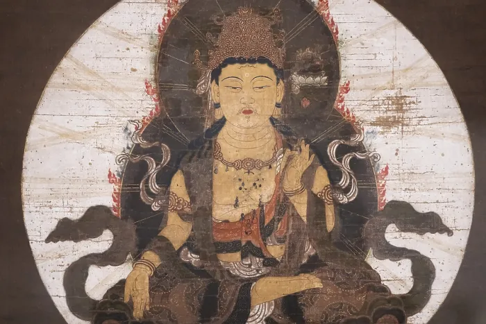 Framed Print : Wall hanging, painting of the Bodhisattva Akasagarbha or Bodhisattva of Space Framed Print : Wall hanging, painting of the Bodhisattva Akasagarbha or Bodhisattva of Space