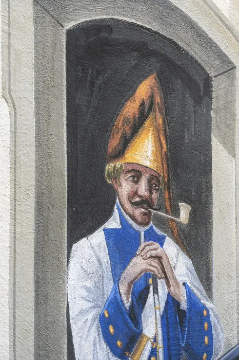 Framed Print : Wall painting on the north gate