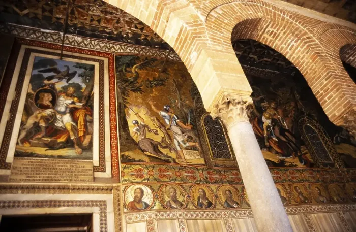 Framed Print : Wall paintings in the Palatine Chapel in the Norman Palace, Palermo, Sicily, Italy, 1999, Europe Framed Print : Wall paintings in the Palatine Chapel in the Norman Palace, Palermo, Sicily, Italy, 1999, Europe