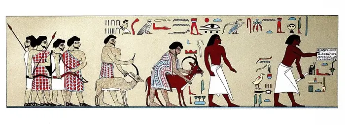 Framed Print : Wall paintings in the tomb of Nomarch Chnumhotep II