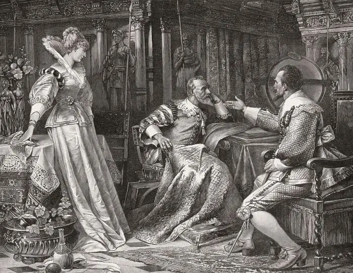 Framed Print : Wallenstein ask the patron Karl von Harrach for the hand of his daughter Isabella Framed Print : Wallenstein ask the patron Karl von Harrach for the hand of his daughter Isabella