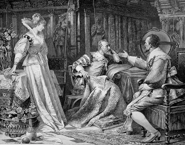 Framed Print : Wallenstein's courtship of Isabella von Harrach
