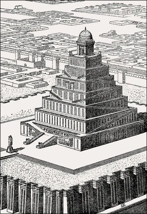 Framed Print : The Walls of Babylon and the Temple of Babel