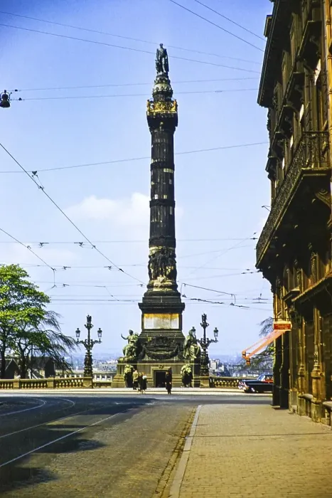 Framed Print : War memorial to the Unknown Soldier, created on 11 November 1922, at the base of the Congress Column, Brussels, Belgium Europe in the late 1950s