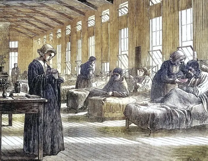 Framed Print : Ward in the smallpox hospital in Hampstead Framed Print : Ward in the smallpox hospital in Hampstead