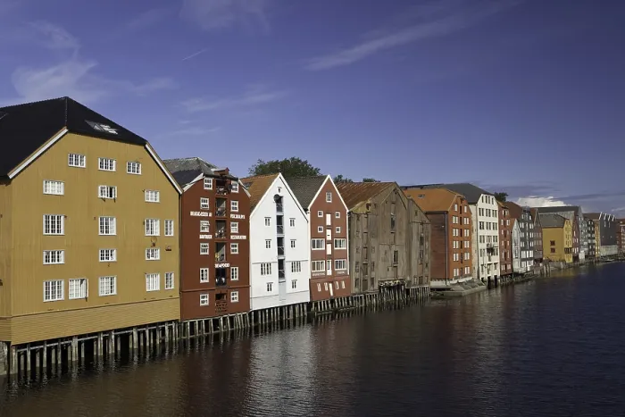 Framed Print : Warehouses, Nidelva, Trondheim