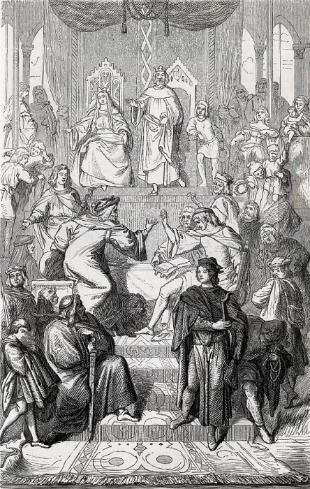 Framed Print : The Wartburg War. Drawing after Moritz von Schwind Framed Print : The Wartburg War. Drawing after Moritz von Schwind