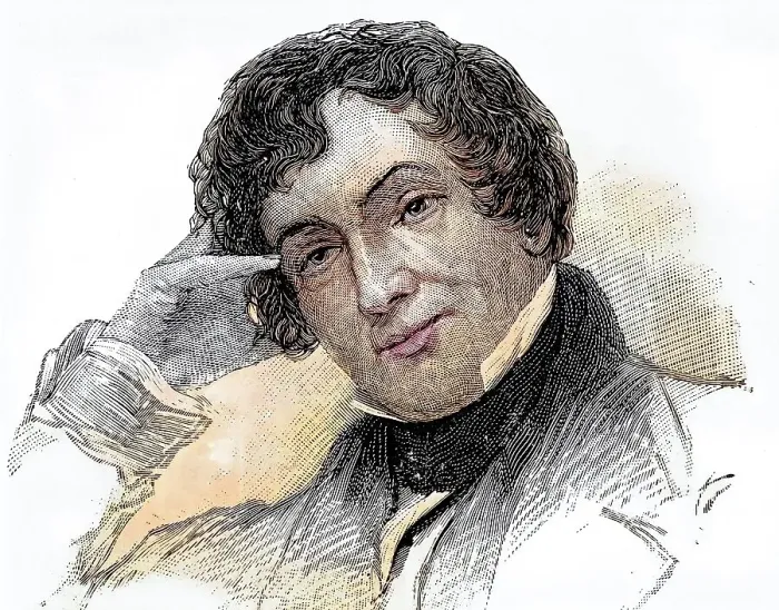 Framed Print : Washington Irving, 1783 to 1859