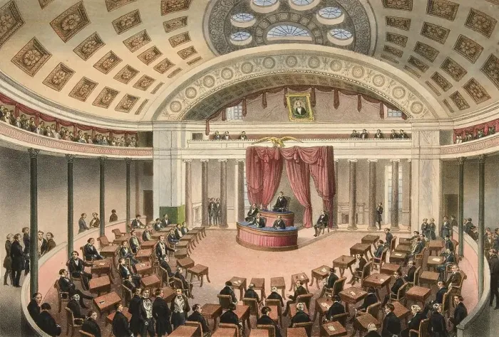Framed Print : Washington, Senate Chamber, 1848 Framed Print : Washington, Senate Chamber, 1848
