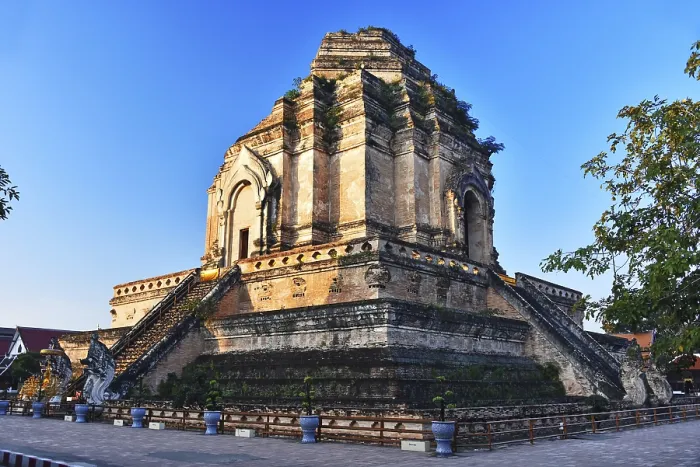 Framed Print : Wat Chedi Luang, a Buddhist temple in Chiang Mai