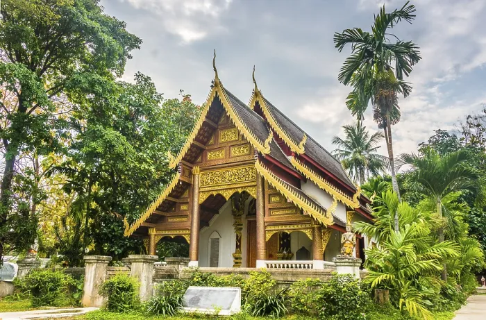 Framed Print : Wat Chiang Man, Buddhist temple
