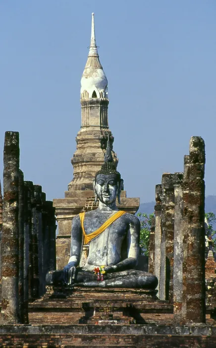 Framed Print : Wat Mahathat was founded in the 13th century by King Intharathit (c)