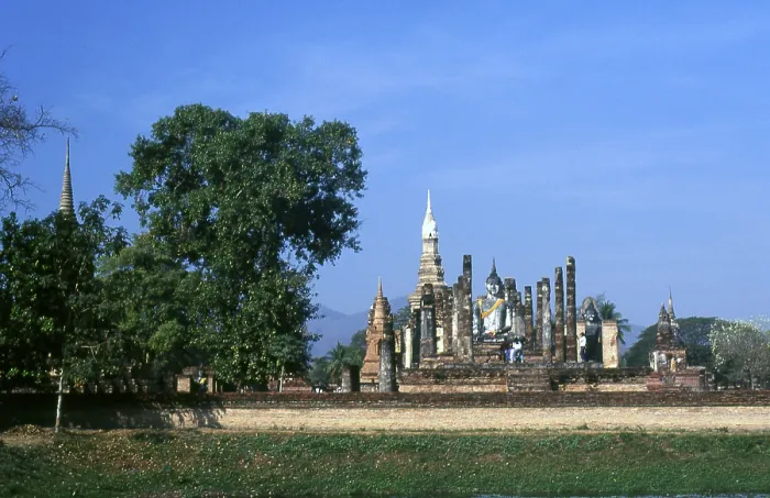 Framed Print : Wat Mahathat was founded in the 13th century by King Intharathit (c)