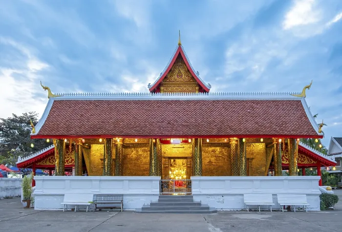 Framed Print : Wat May Suwannaphumaham Monastery