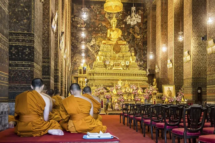 Framed Print : Wat Pho temple in Bangkok near the Grand Palace