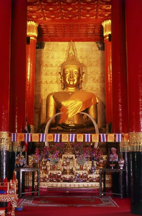 Framed Print : Wat Phra That Chang Kham was constructed in the 14th century Framed Print : Wat Phra That Chang Kham was constructed in the 14th century