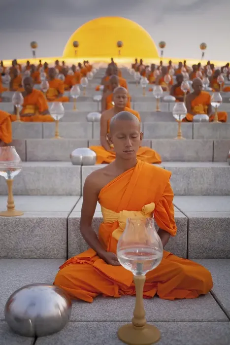 Framed Print : Wat Phra Dhammakaya temple on Makha Bucha Day or Magha Puja Day Framed Print : Wat Phra Dhammakaya temple on Makha Bucha Day or Magha Puja Day
