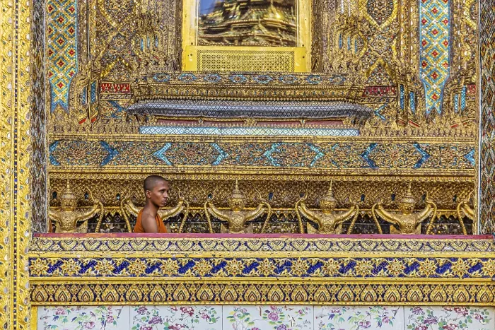 Framed Print : Wat Phra Kaeo temple, royal palace