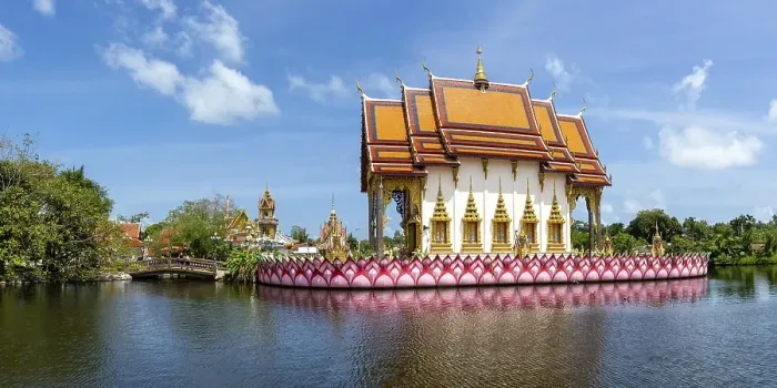 Framed Print : Wat Plai Laem Temple Panorama on Ko Samui Island Framed Print : Wat Plai Laem Temple Panorama on Ko Samui Island
