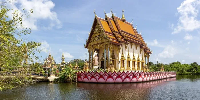 Framed Print : Wat Plai Laem Temple Panorama on Ko Samui Island Framed Print : Wat Plai Laem Temple Panorama on Ko Samui Island