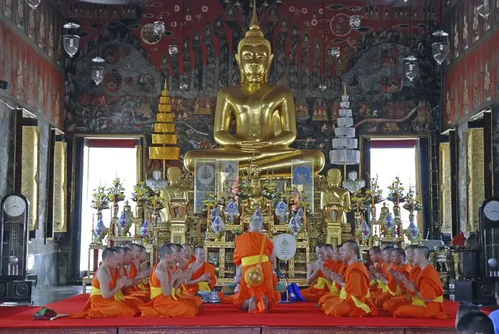 Framed Print : Wat Saket, monch ordination, Bangkok Framed Print : Wat Saket, monch ordination, Bangkok